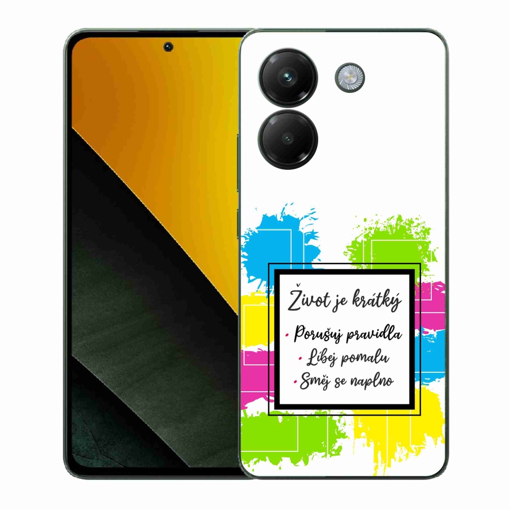 Gelový kryt mmCase na Xiaomi Poco M7 Pro 5G - citát 5 bílé pozadí