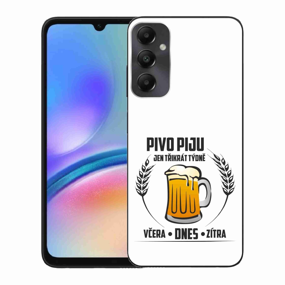 Gelový kryt mmCase na Samsung Galaxy A05s - pivní motiv bílé pozadí