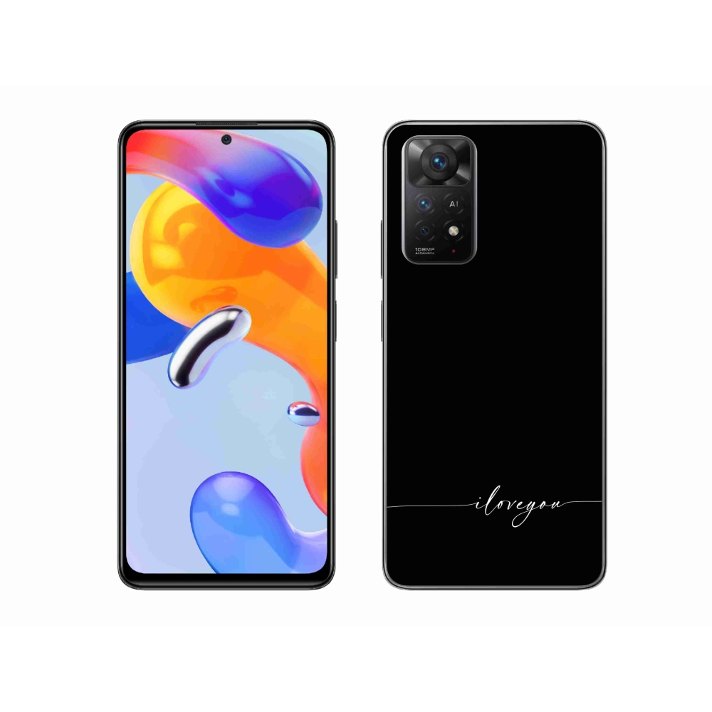 Gelový kryt mmCase na Xiaomi Redmi Note 11 Pro 4G/5G - I love you černé pozadí