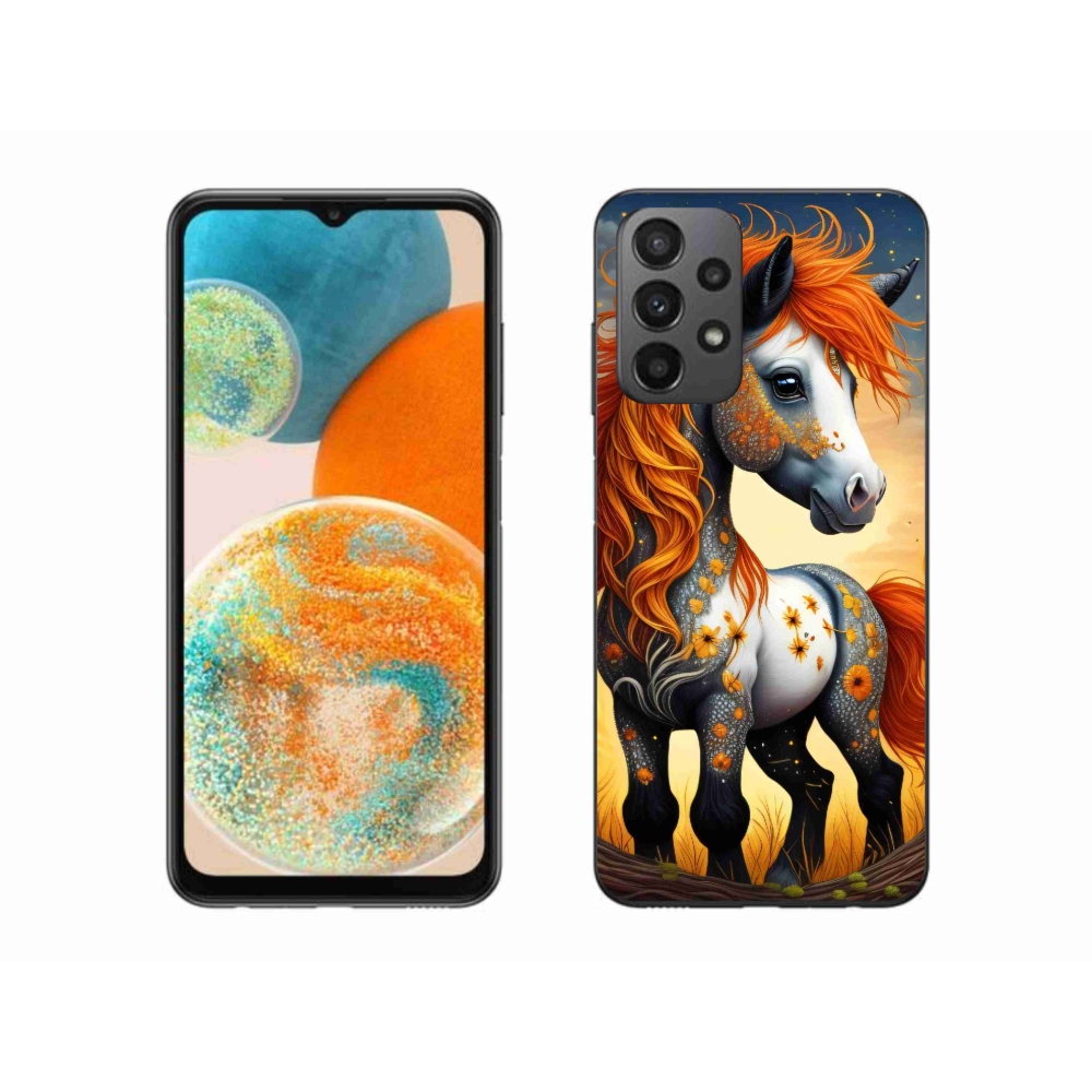 Gelový kryt mmCase na Samsung Galaxy A23 4G/5G - barevný poník