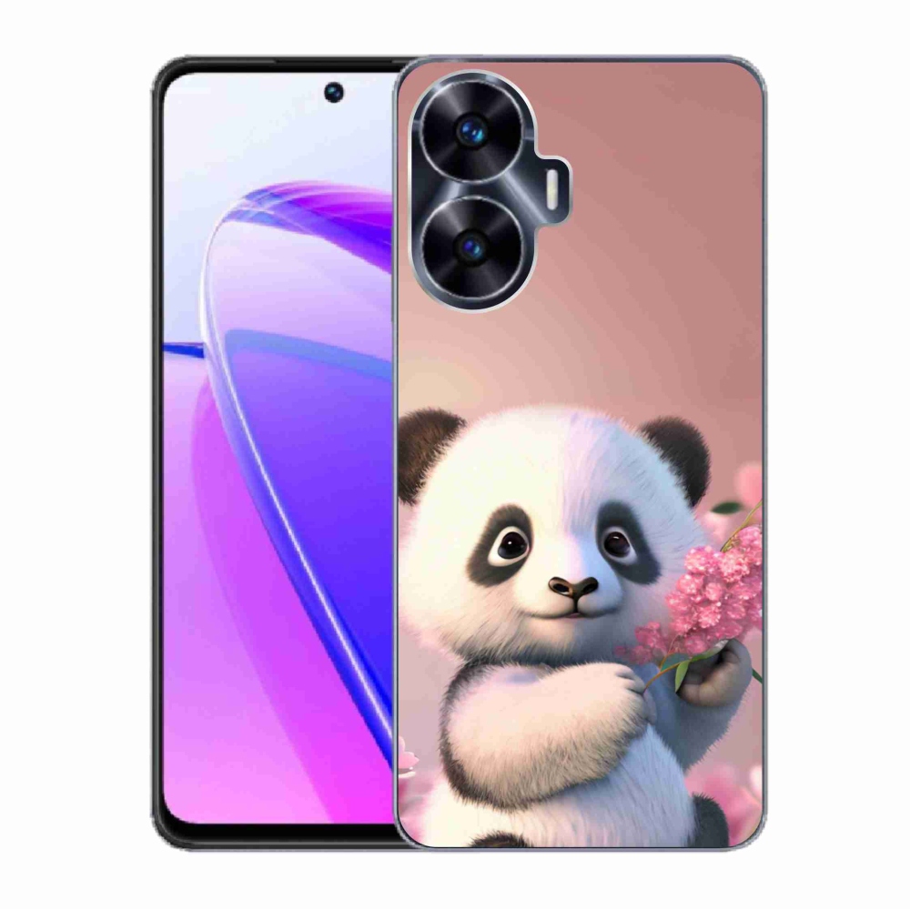 Gelový kryt mmCase na Realme C55 - roztomilá panda