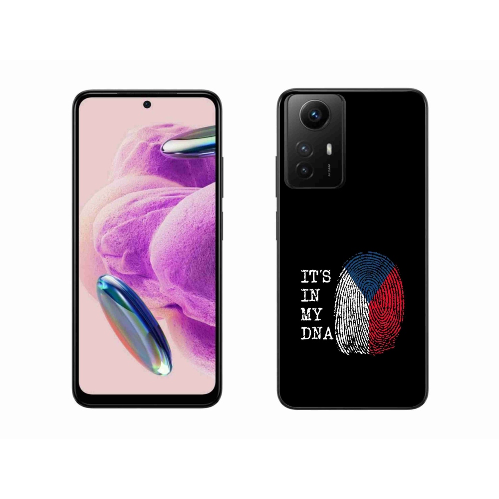 Gelový kryt mmCase na Xiaomi Redmi Note 12S - vlajka otisk prstu černé pozadí
