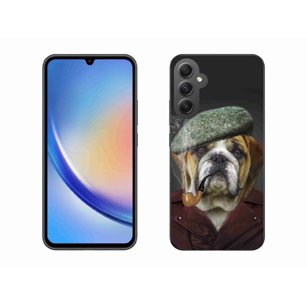 Gelový kryt mmCase na Samsung Galaxy A34 5G - pes s fajfkou