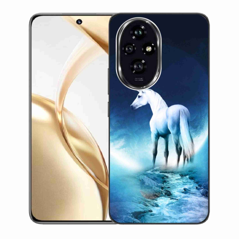 Gelový kryt mmCase na Honor 200 5G - bílý jednorožec