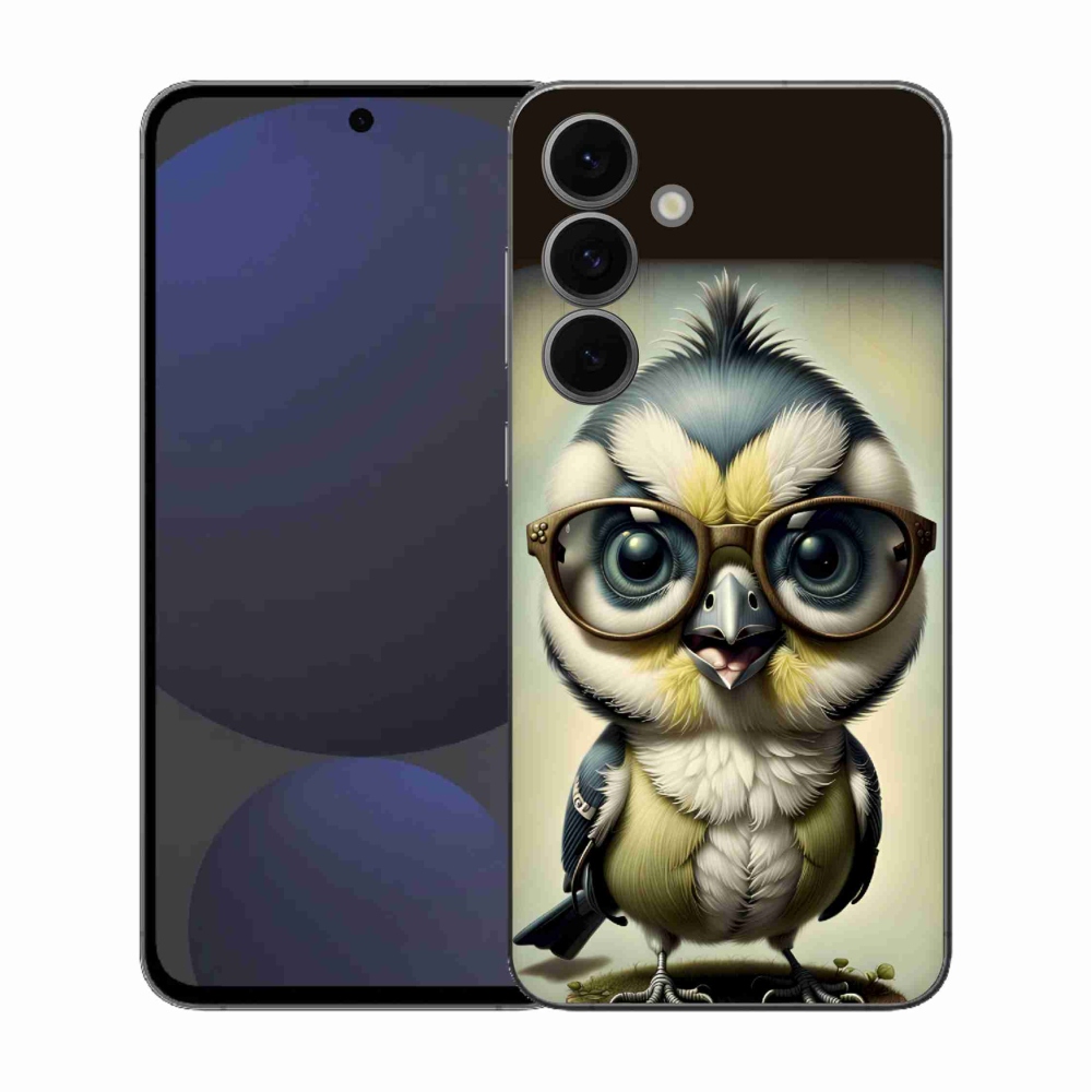 Gelový kryt mmCase na Samsung Galaxy S25 FE - mládě s brýlemi