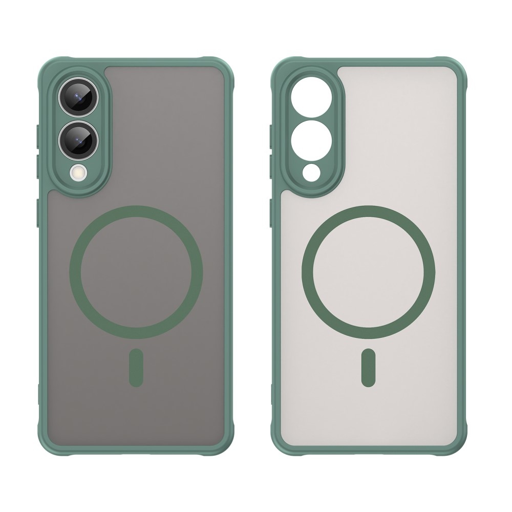 Case matný gelový obal s MagSafe na Samsung Galaxy S25 Edge - zelený
