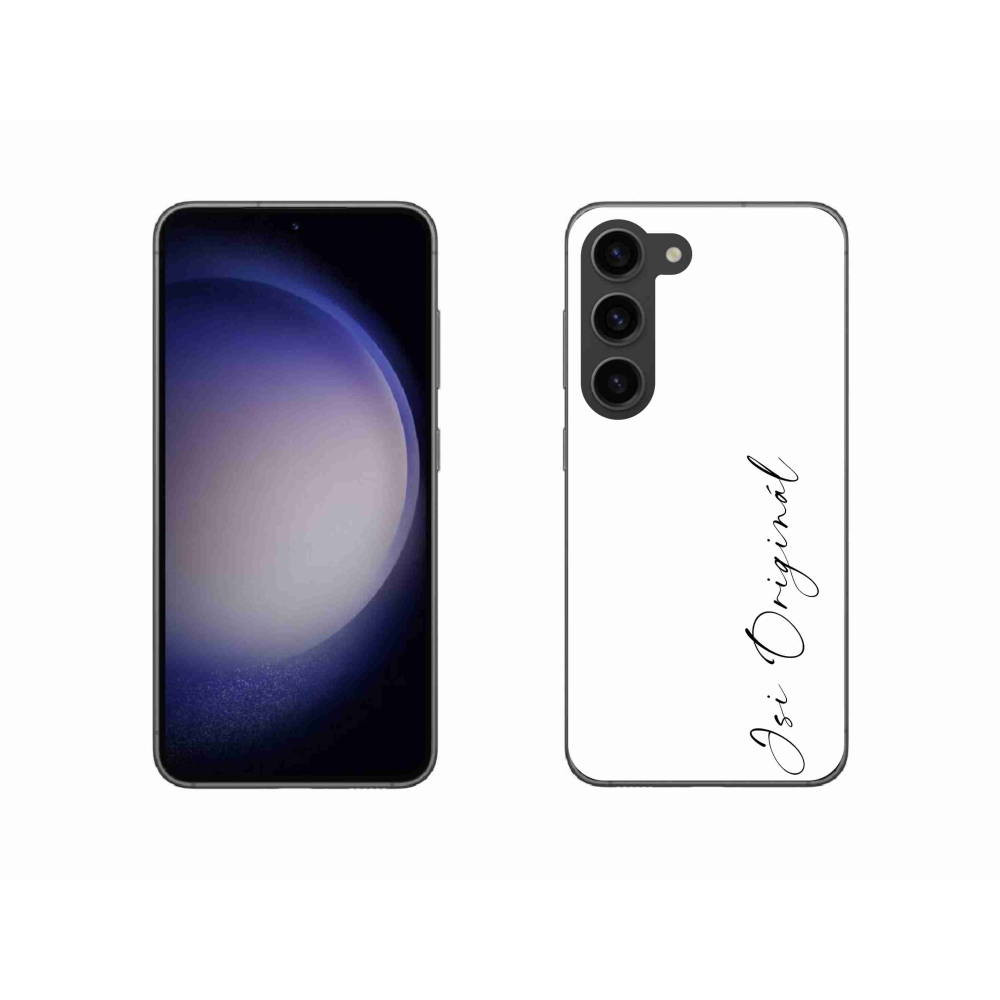 Gelový kryt mmCase na Samsung Galaxy S23 5G - jsi originál bílé pozadí