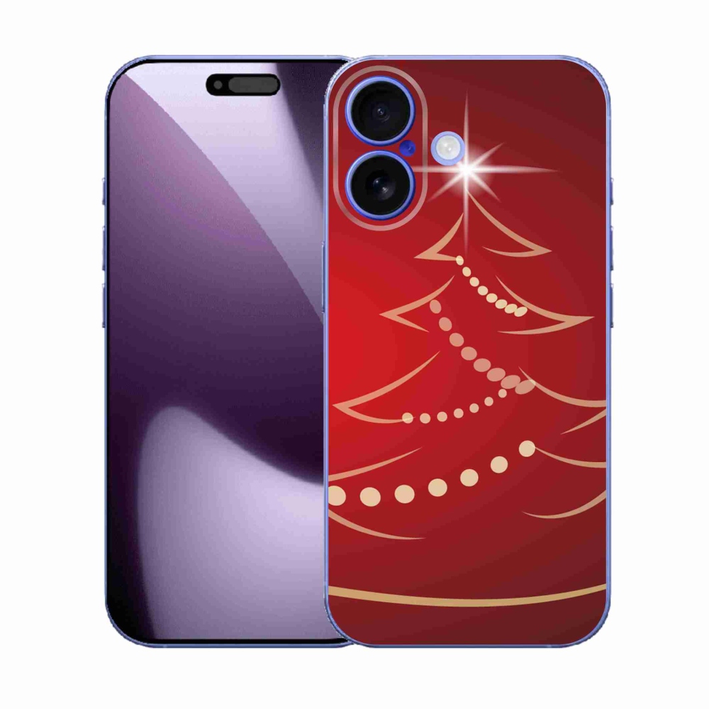 Gelový kryt mmCase na iPhone 17 - kreslený vánoční stromek