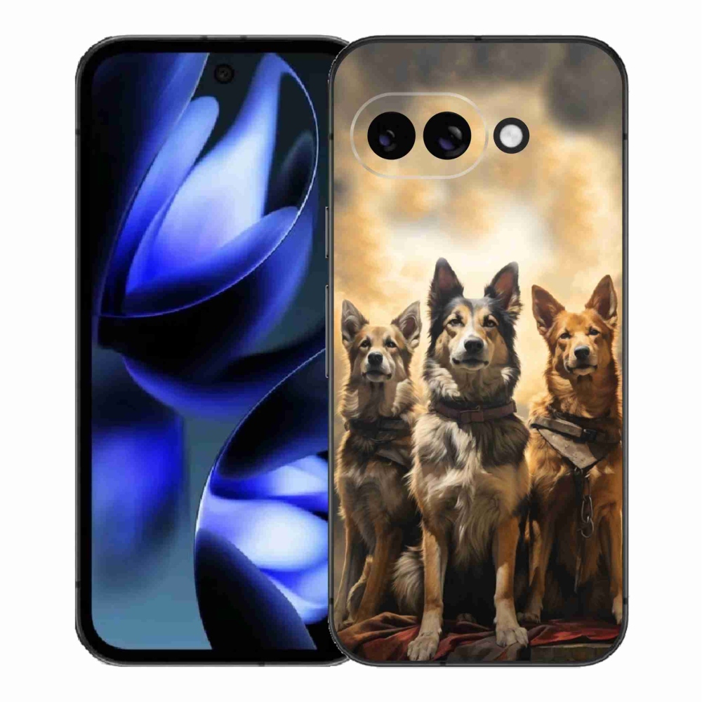 Gelový kryt mmCase na Google Pixel 9a - tři psi