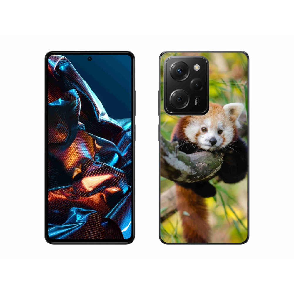 Gelový kryt mmCase na Xiaomi Poco X5 Pro 5G - panda červená
