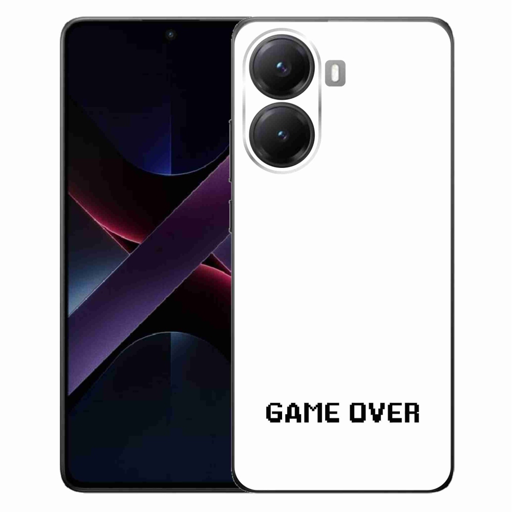 Gelový kryt mmCase na Xiaomi Poco X7 Pro 5G - game over bílé pozadí
