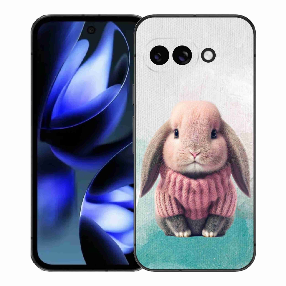 Gelový kryt mmCase na Google Pixel 9a - králíček ve svetru