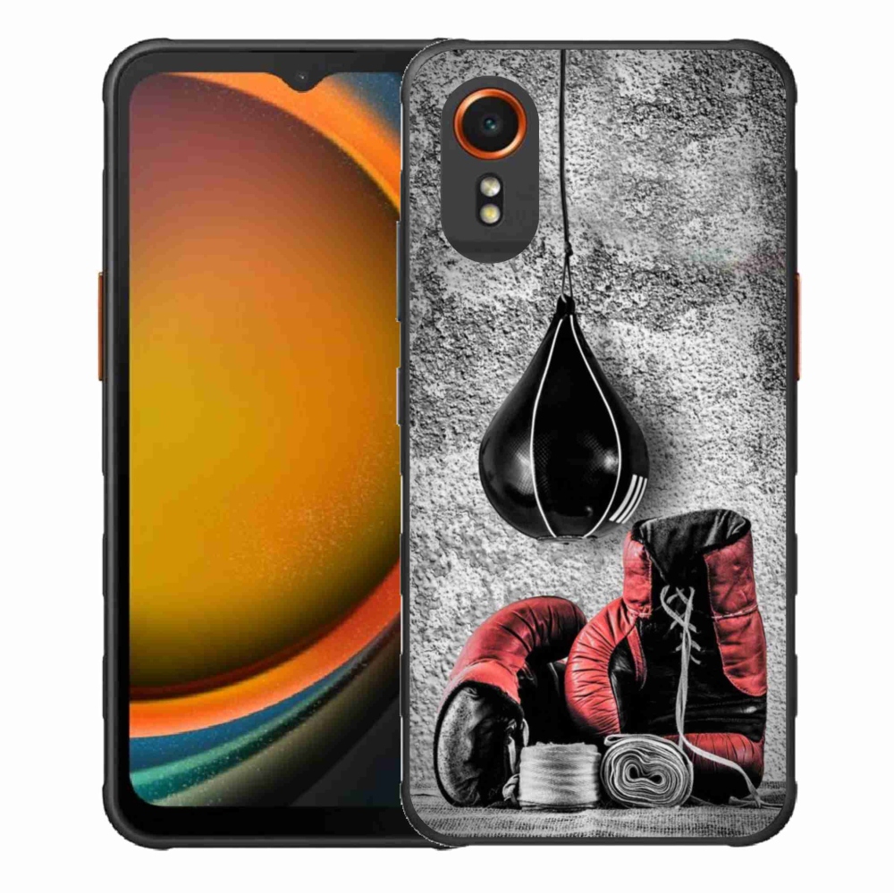 Gelový kryt mmCase na Samsung Galaxy Xcover 7 - boxovací pytel a rukavice