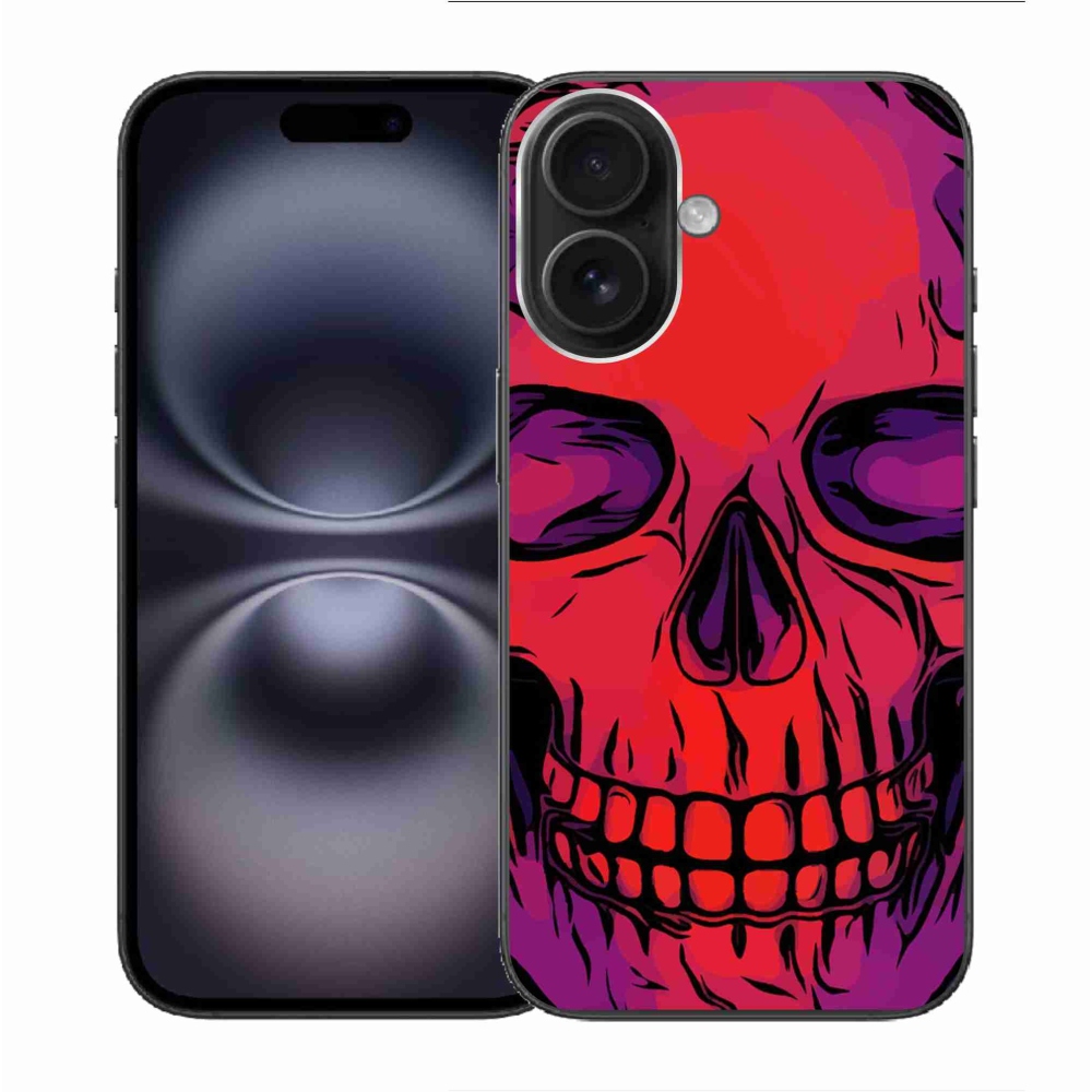 Gelový obal mmCase na iPhone 16 - lebka