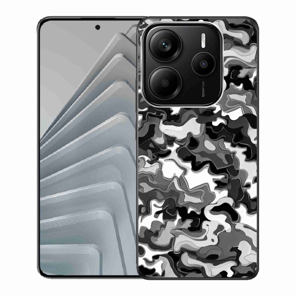 Gelový kryt mmCase na Xiaomi Redmi Note 14 5G - maskáčový vzor 3