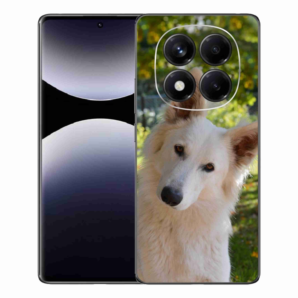 Gelový kryt mmCase na Xiaomi Redmi Note 14 Pro - bílý švýcarský ovčák 1