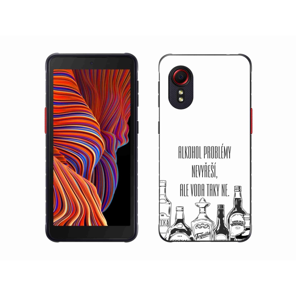 Gelový kryt mmCase na Samsung Galaxy Xcover 5 - vtipný text bílé pozadí
