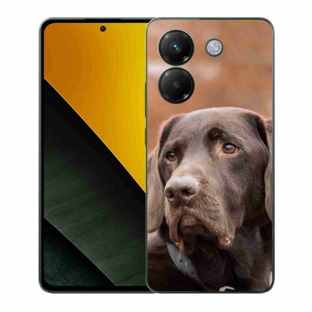 Gelový kryt mmCase na Xiaomi Poco M7 Pro 5G - hnědý labrador