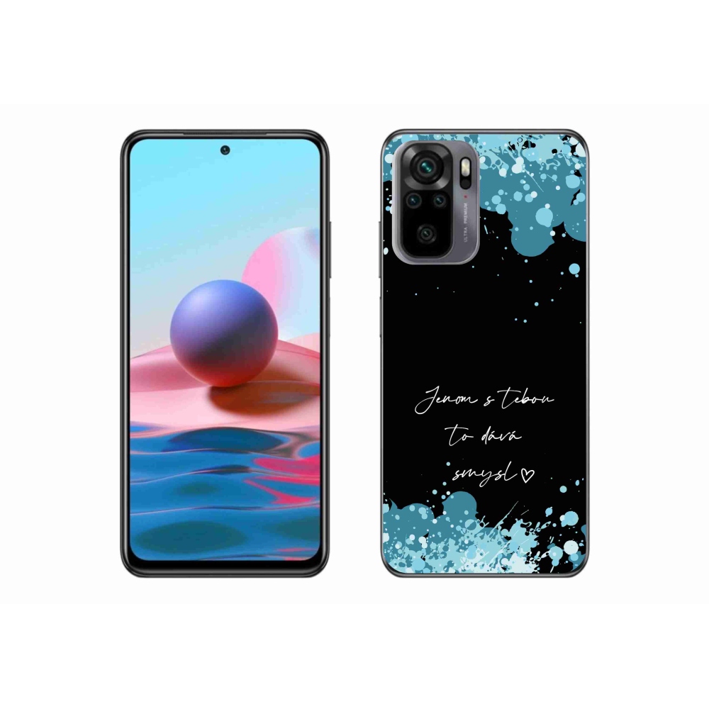 Gelový kryt mmCase na Xiaomi Redmi Note 10 4G - zamilovaný text černé pozadí