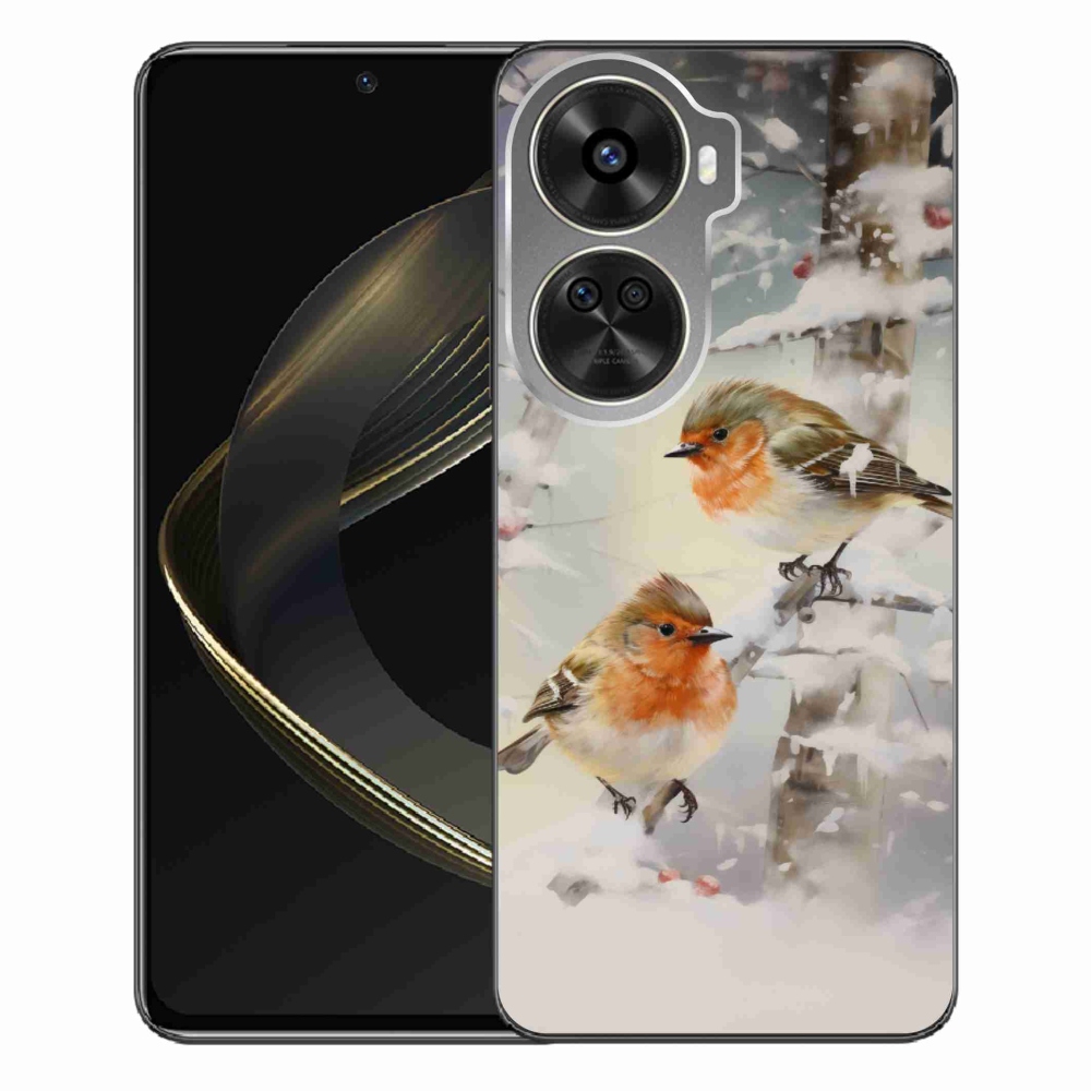 Gelový kryt mmCase na Huawei Nova 12 SE - ptáčci v zimě