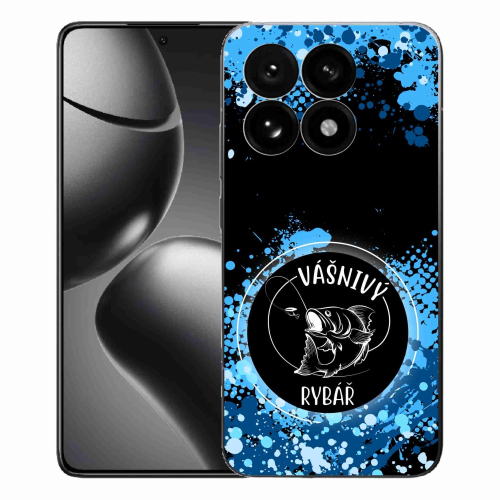 Gelový kryt mmCase na Xiaomi 15T - vášnivý rybář černé pozadí
