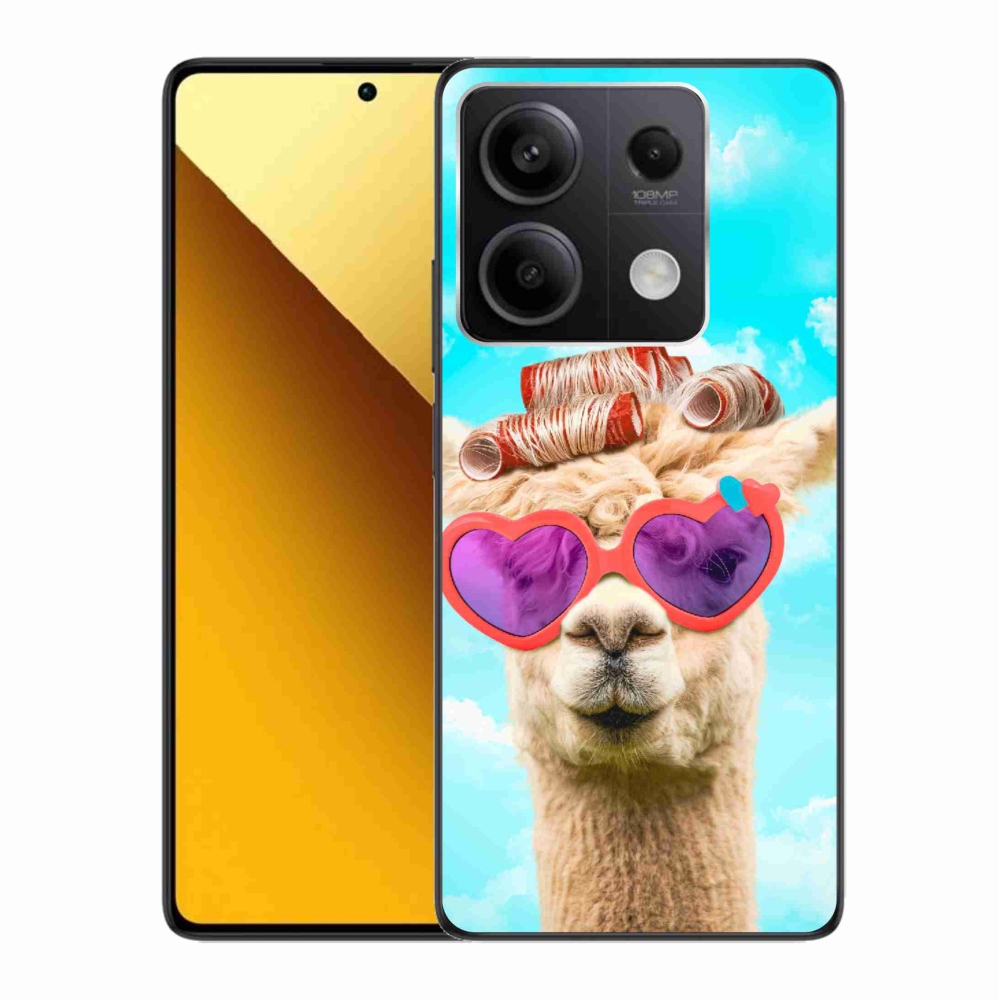 Gelový kryt mmCase na Xiaomi Redmi Note 13 5G - lama s brýlemi