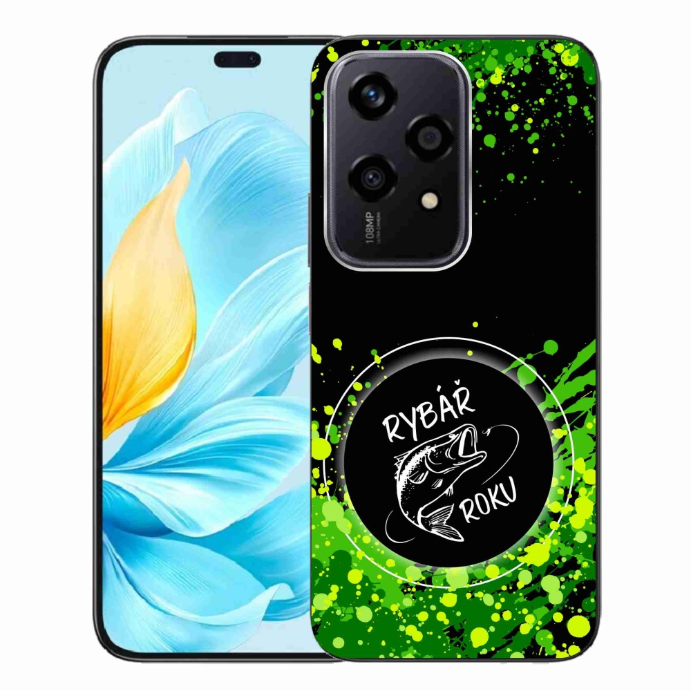 Gelový kryt mmCase na Honor 200 Lite 5G - rybář roku černé pozadí