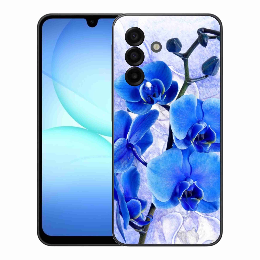 Gelový kryt mmCase na Samsung Galaxy A17 4G/5G - modré květy