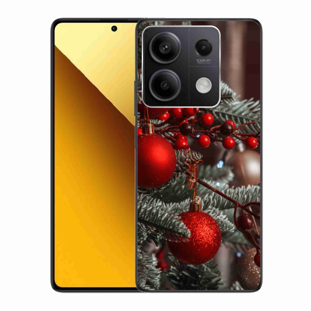 Gelový kryt mmCase na Xiaomi Redmi Note 13 5G - vánoční ozdoby 2
