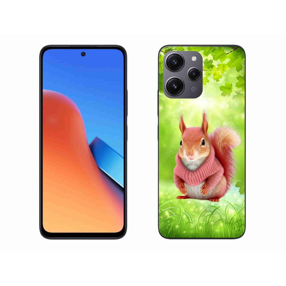 Gelový kryt mmCase na Xiaomi Redmi 12 - veverka ve svetru