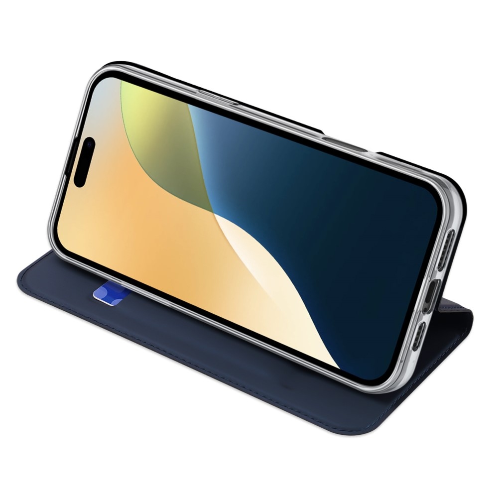 DUX knížkové pouzdro na iPhone 16 - tmavěmodré