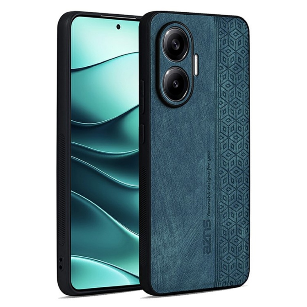 AZNS gelový obal potažený PU kůží pro mobil Xiaomi Poco F7 5G - zelený