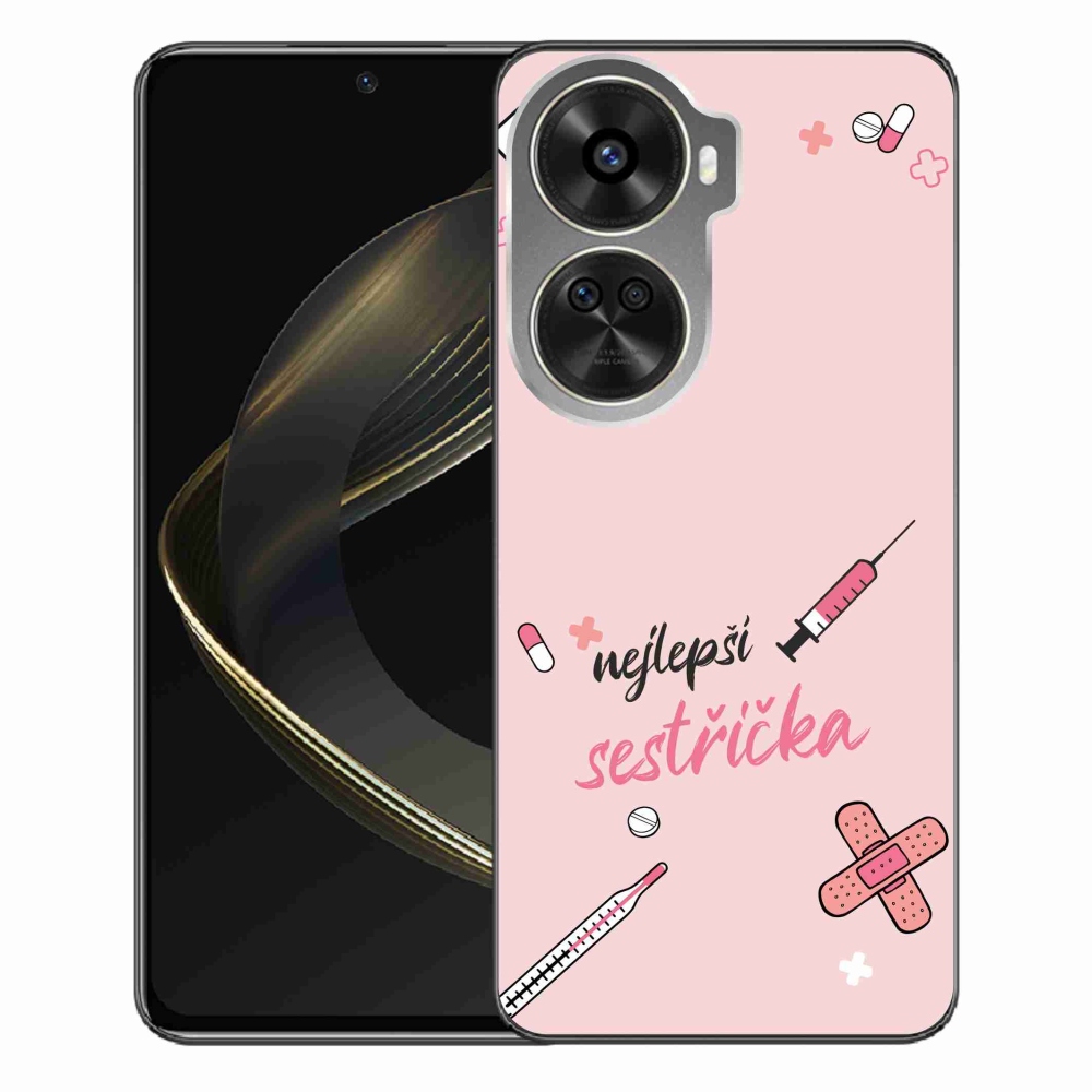 Gelový kryt mmCase na Huawei Nova 12 SE - nejlepší sestřička růžové pozadí