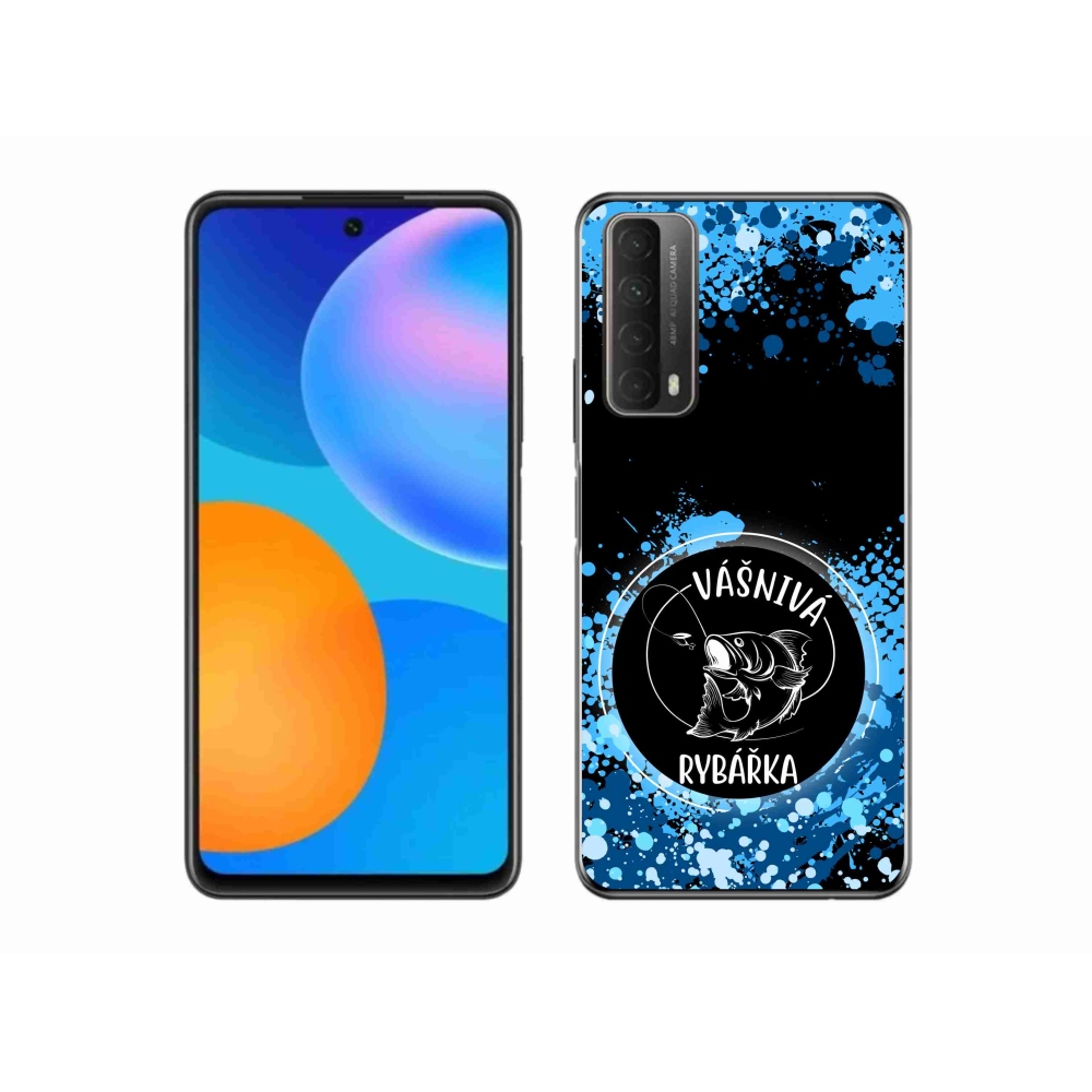 Gelový kryt mmCase na Huawei P Smart (2021) - vášnivá rybářka černé pozadí