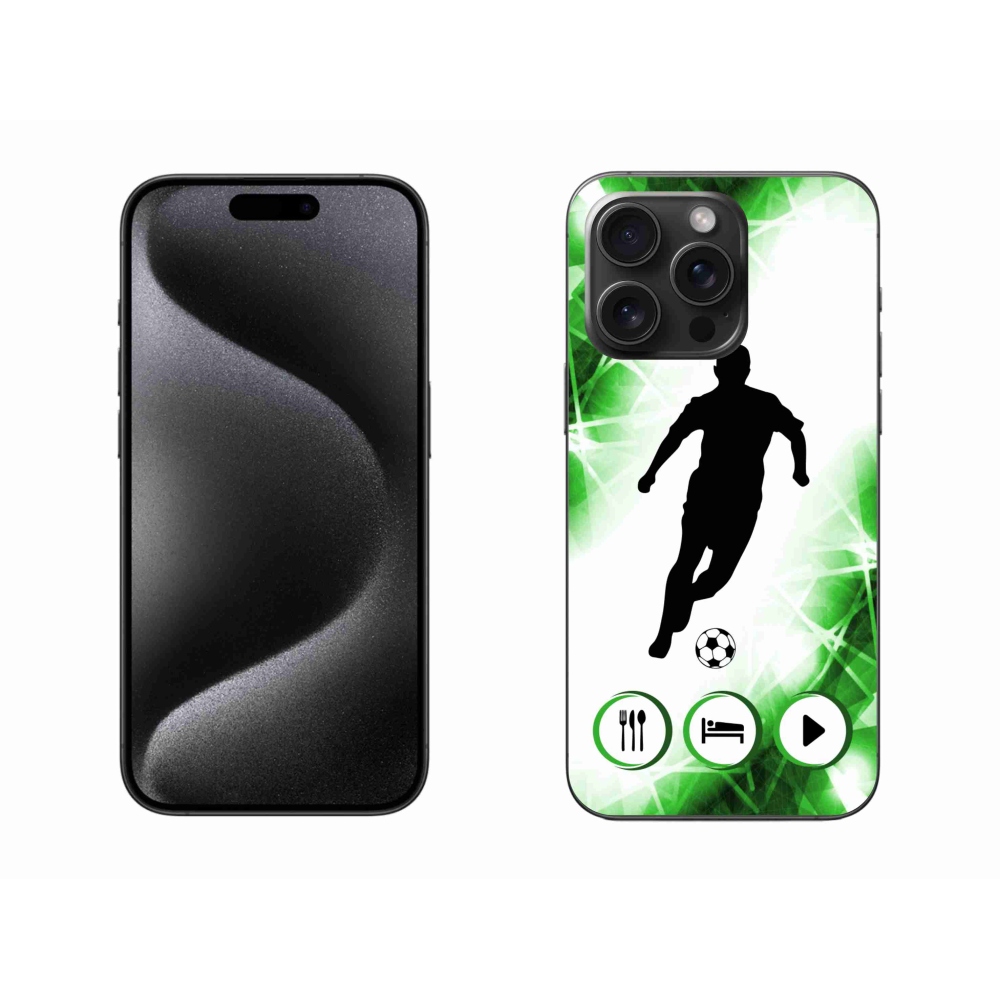 Gelový kryt mmCase na iPhone 15 Pro Max - fotbalista