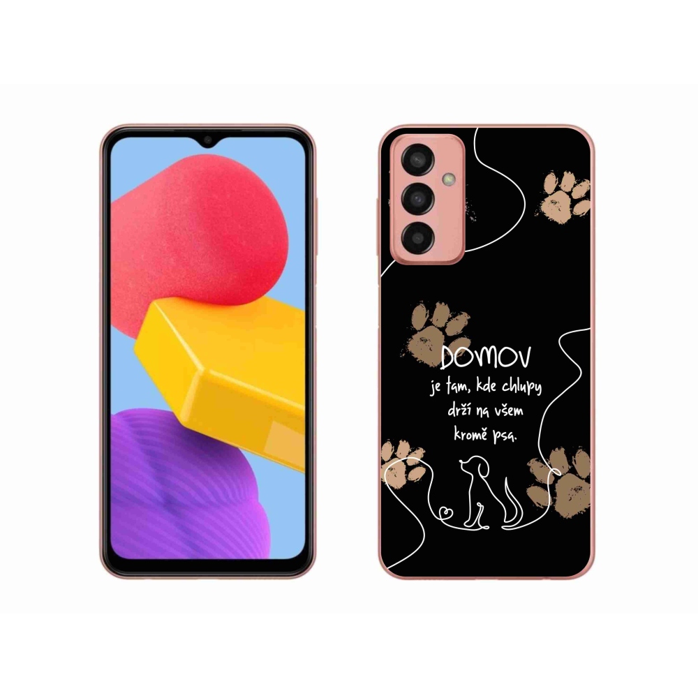 Gelový kryt mmCase na Samsung Galaxy M13 - psí motiv černé pozadí
