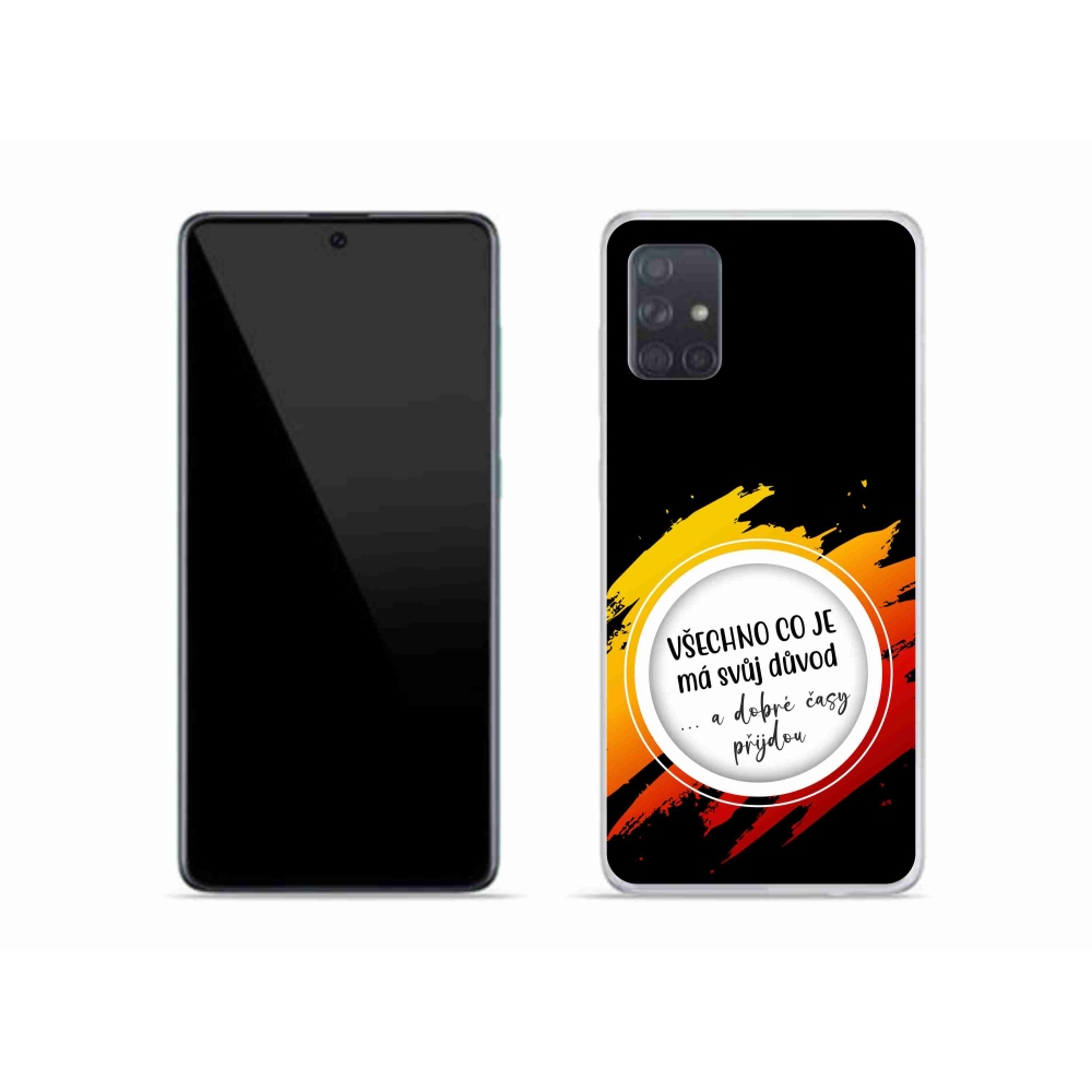 Gelový kryt mmCase na Samsung Galaxy A51 - citát 3 černé pozadí