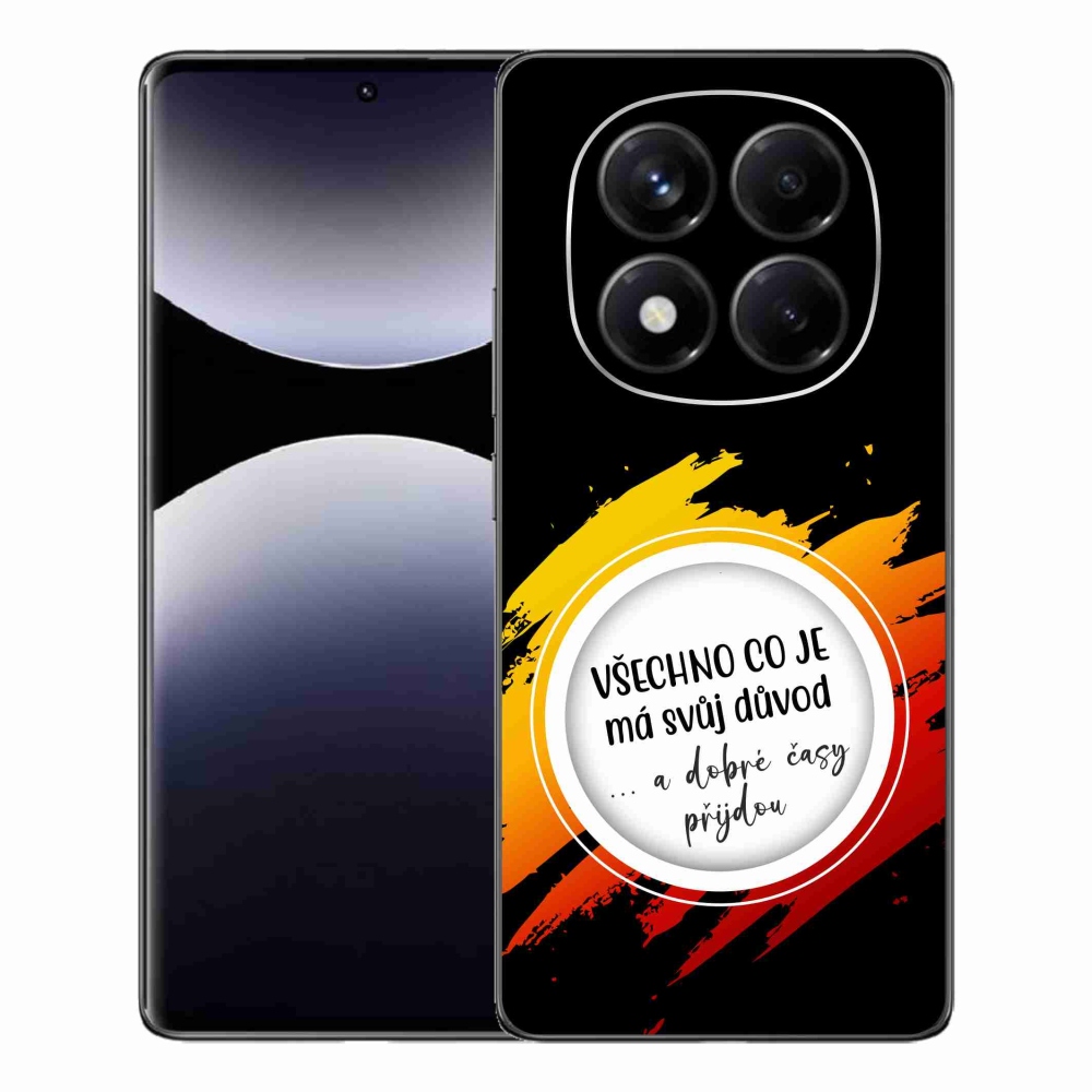 Gelový kryt mmCase na Xiaomi Redmi Note 14 Pro - citát 3 černé pozadí