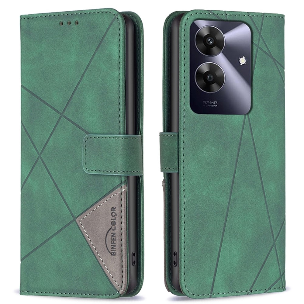 BNF Triangle knížkové pouzdro na Realme Note 60 - zelené