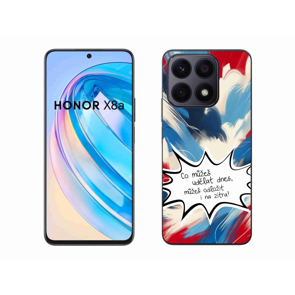 Gelový kryt mmCase na Honor X8a - vtipný text 9 bílé pozadí