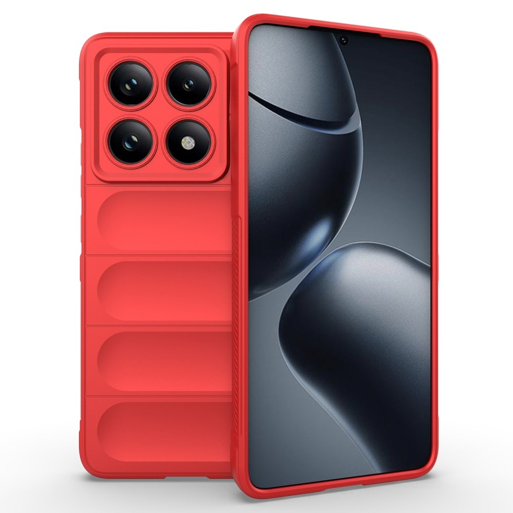 Rugg odolný gelový obal na Xiaomi Redmi Note 14 Pro 5G/Poco X7 5G - červený