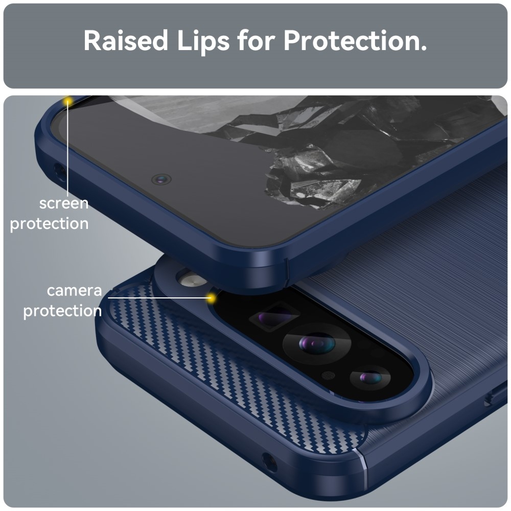 Carbon odolný gelový obal na Google Pixel 9 Pro XL - modrý