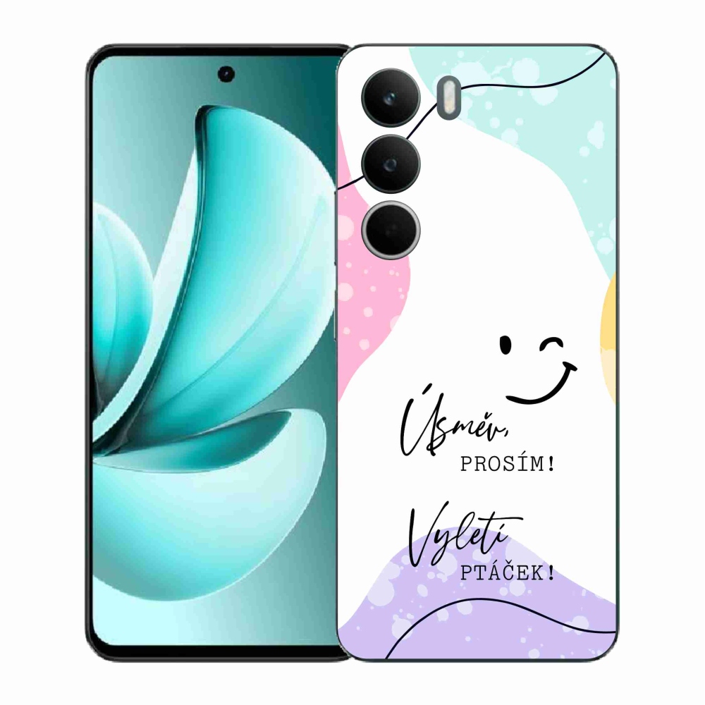 Gelový kryt mmCase na Realme C71 - vtipný text 4 bílé pozadí