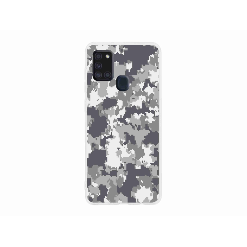 Gelový kryt mmCase na Samsung Galaxy A21s - maskáčový vzor 2