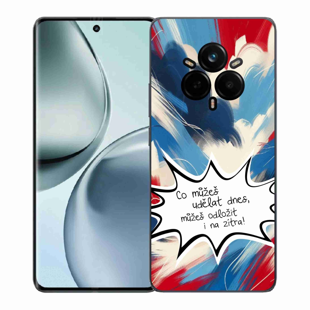 Gelový kryt mmCase na Realme 14 Pro+ 5G - vtipný text 9 bílé pozadí