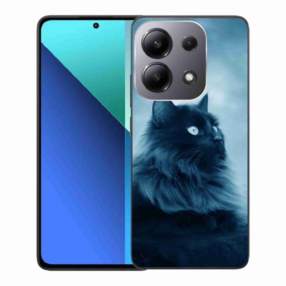 Gelový obal mmCase na Xiaomi Redmi Note 13 - černá kočka 1