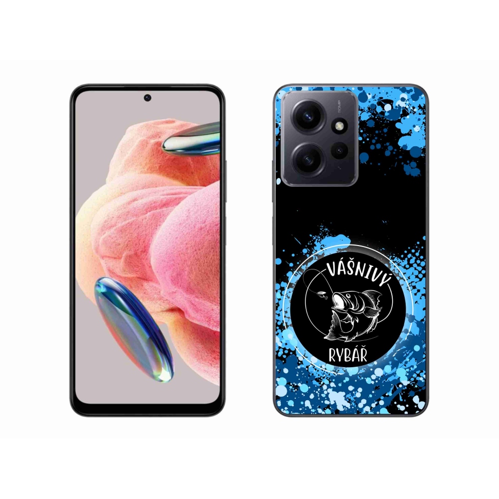 Gelový kryt mmCase na Xiaomi Redmi Note 12 4G - vášnivý rybář černé pozadí
