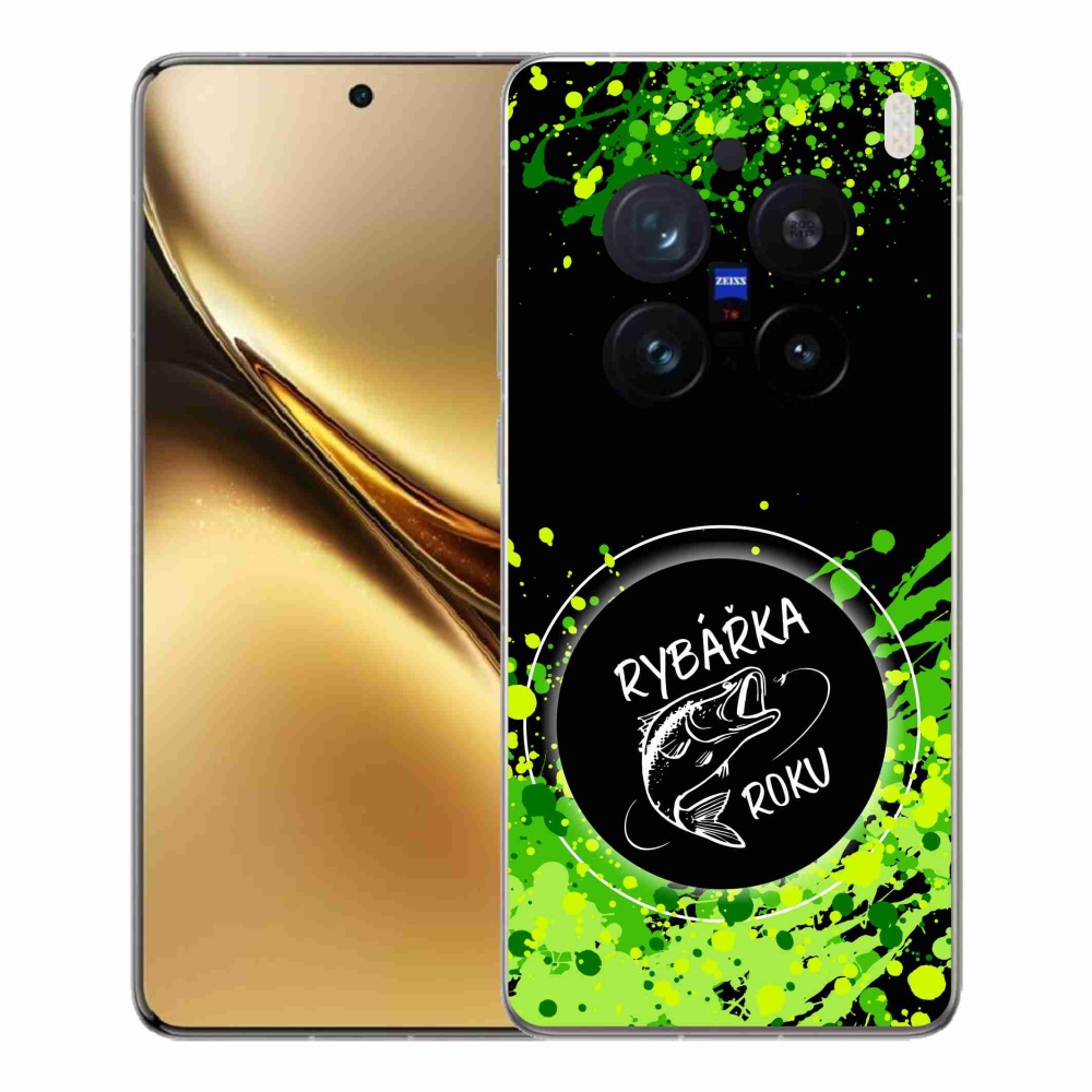Gelový kryt mmCase na Vivo X200 Pro 5G - rybářka roku černé pozadí