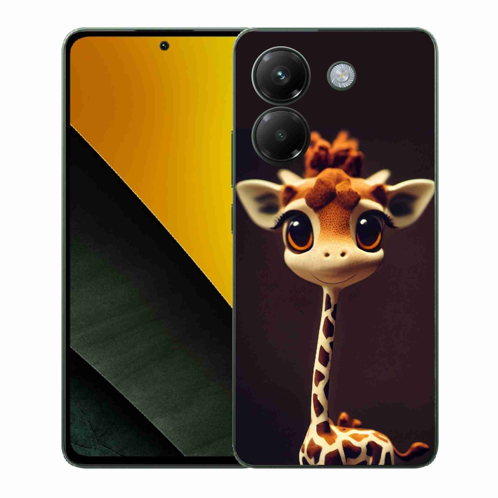 Gelový kryt mmCase na Xiaomi Poco M7 Pro 5G - malá žirafa