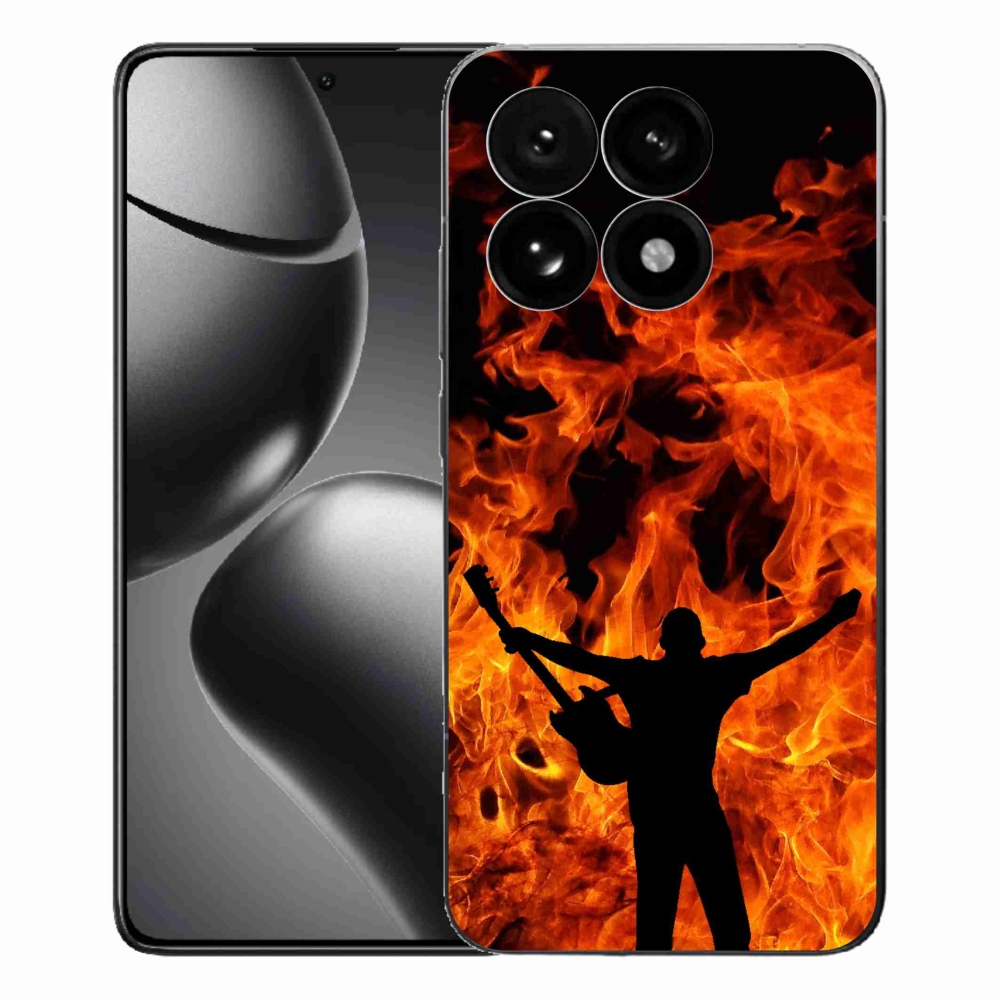 Gelový kryt mmCase na Xiaomi 15T - muzikant a oheň